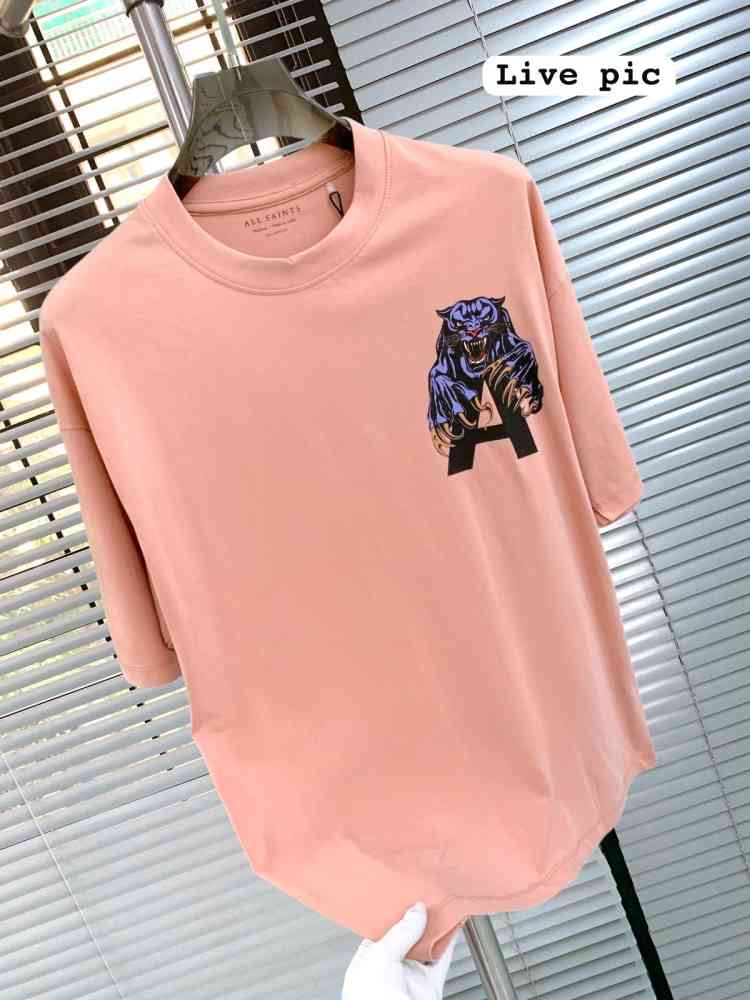 All Saints Pink Premium Quality T-shirt-5