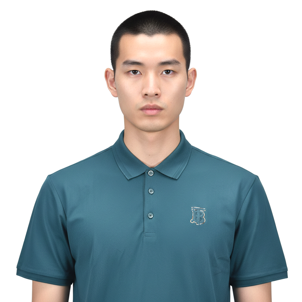 Burberry Green Premium Quality Polo Tees-3