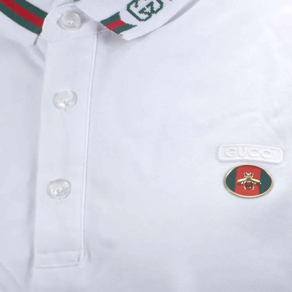 Gucci White Premium Quality Polo T-shirt-thumb-5
