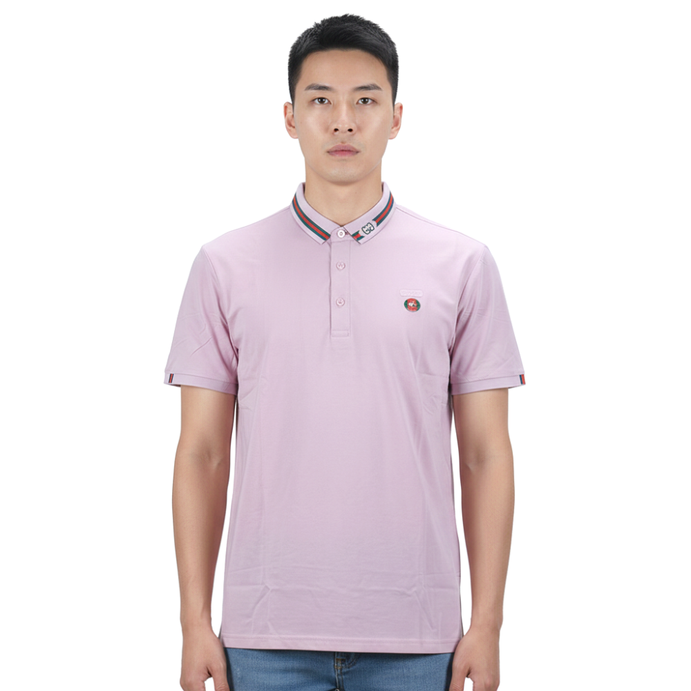 Pink Gucci Green Premium Quality Polo T-shirt
