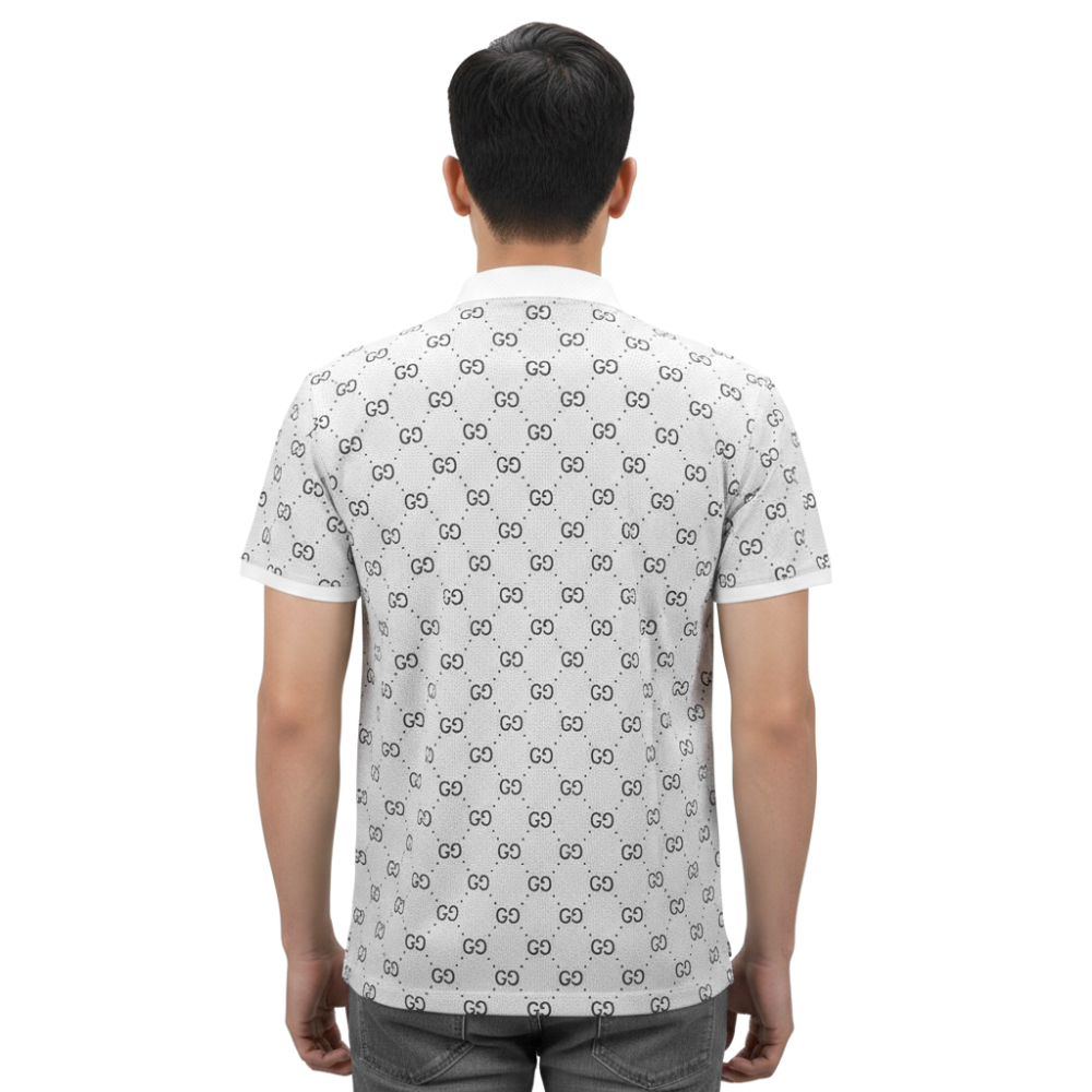 Gucci White Premium Quality Polo Tees-4