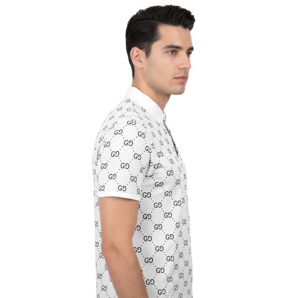 Gucci White Premium Quality Polo Tees-2