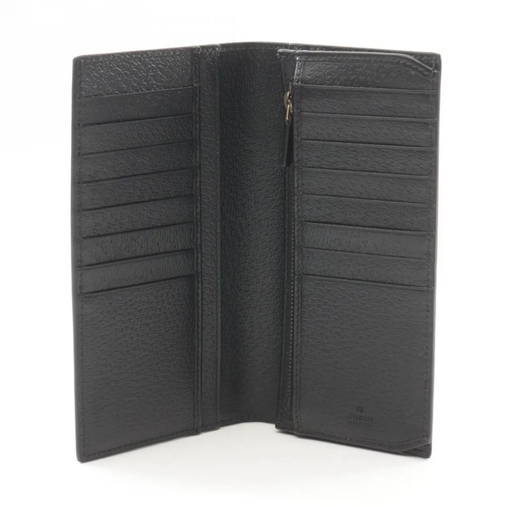 Gucci GG Supreme Monogram Black Long Wallet-thumb-2
