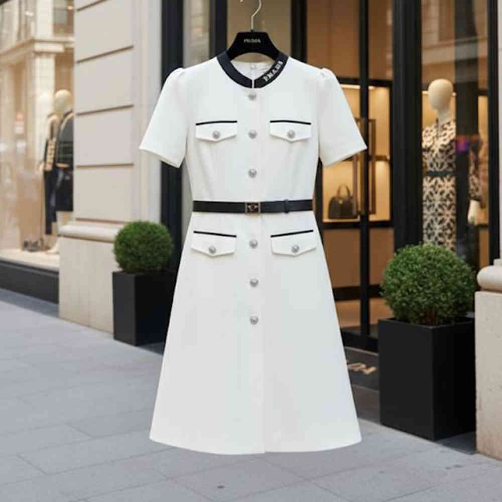 Prada White Premium Quality Dress-thumb-2