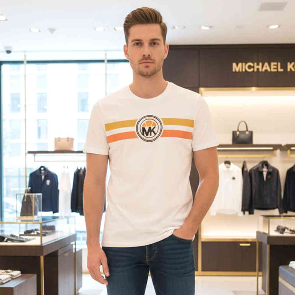 White Michael Kors Black Premium Round Neck T-shirt