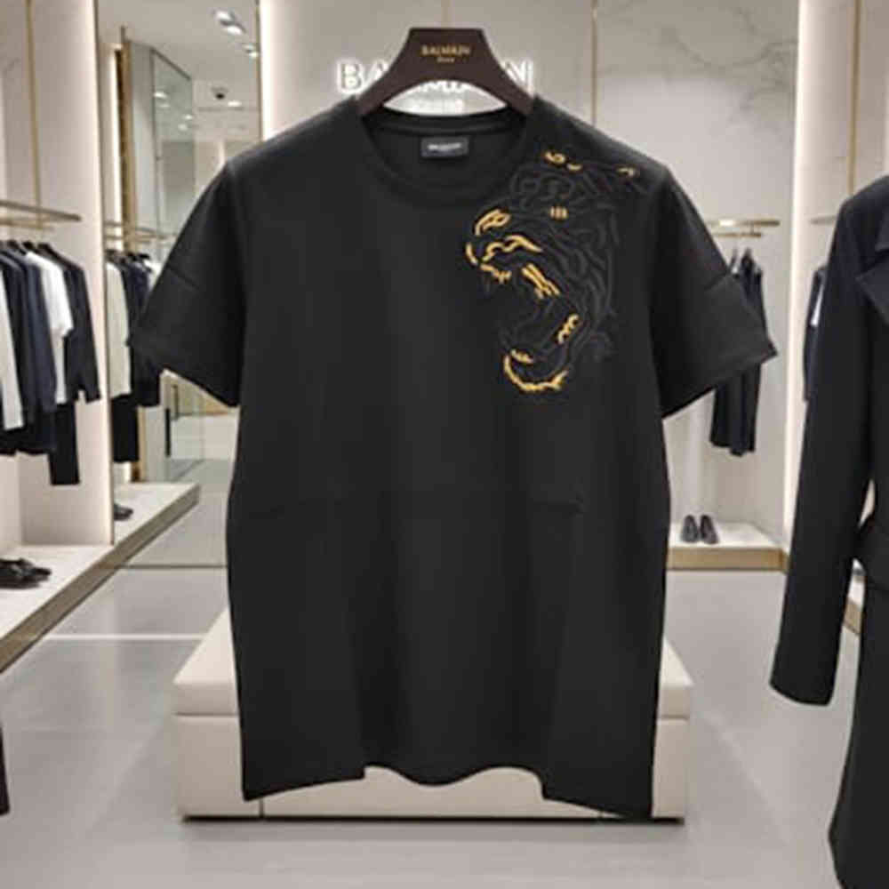 Balmain Clubwear Black Premium Quality T-shirt-thumb-1