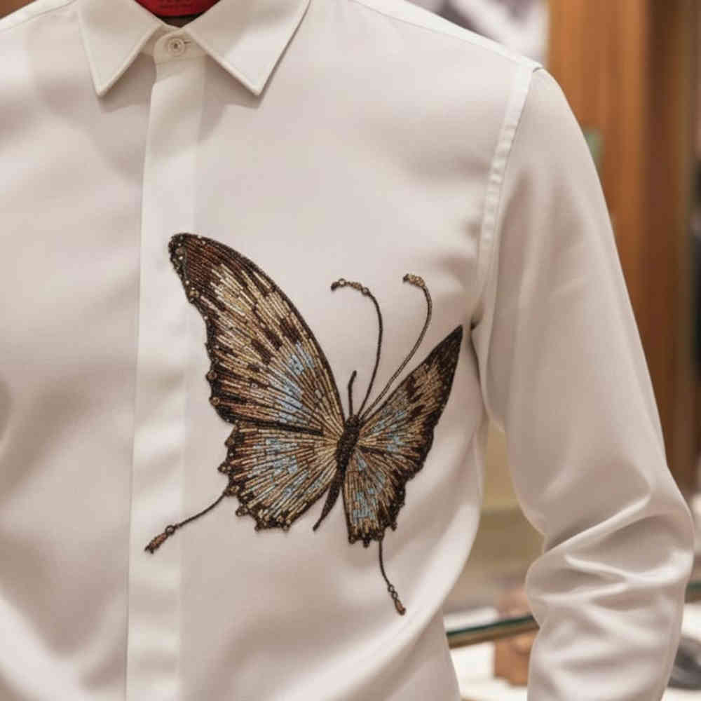Gucci Butterfly Print White Premium Shirt-1