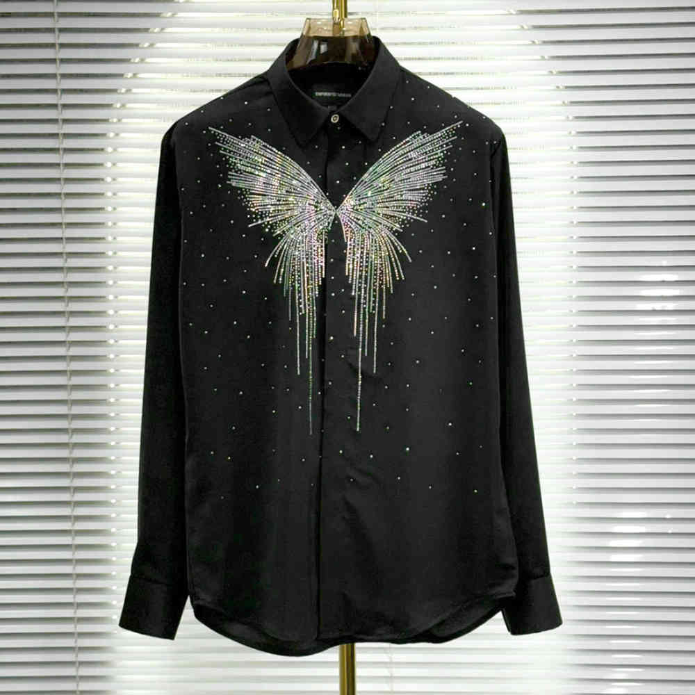 Black Gucci Butterfly Print White Premium Shirt