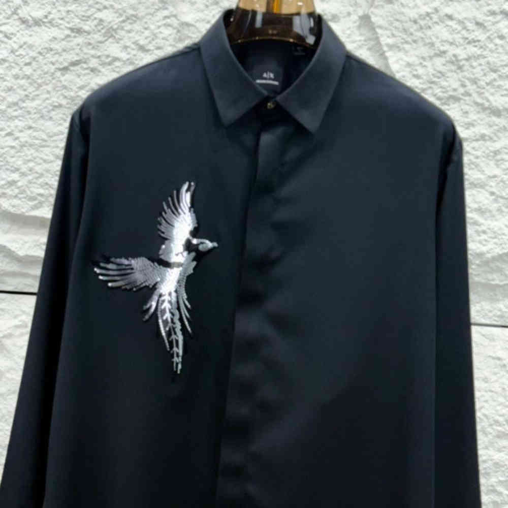 Armani Exchange Black Premium Quality Cotton Shirt-1