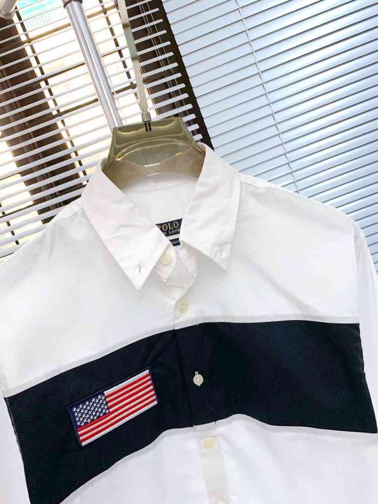 Ralph Lauren Embroidered White Premium Cotton Shirt-thumb-3