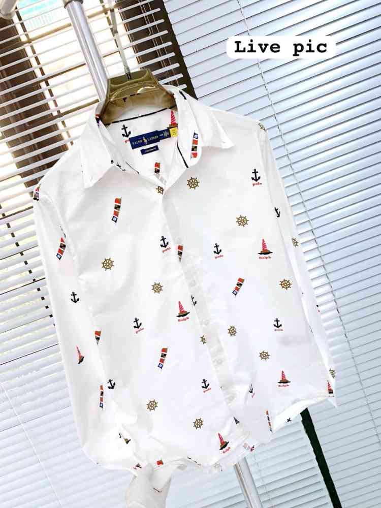 Ralph Lauren Embroidered White Premium Cotton Shirt-2