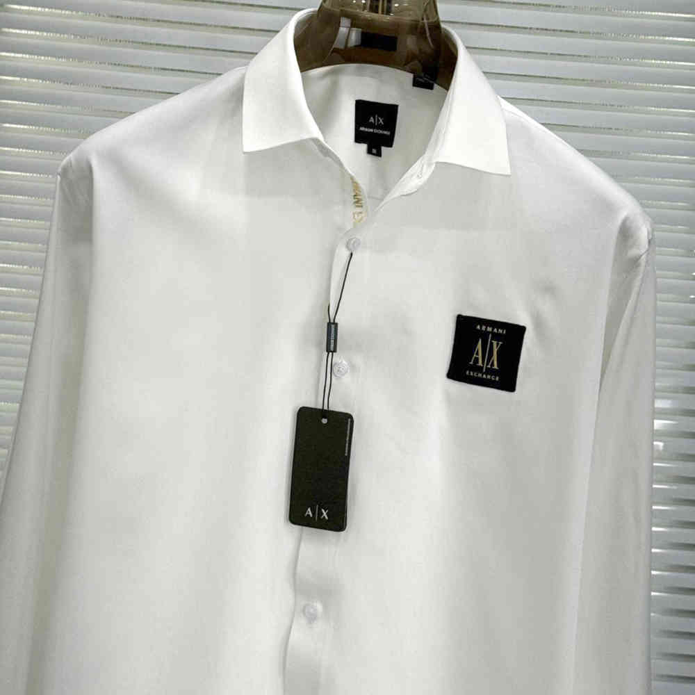 White Armani Exchange Black Premium Quality Cotton Shirt