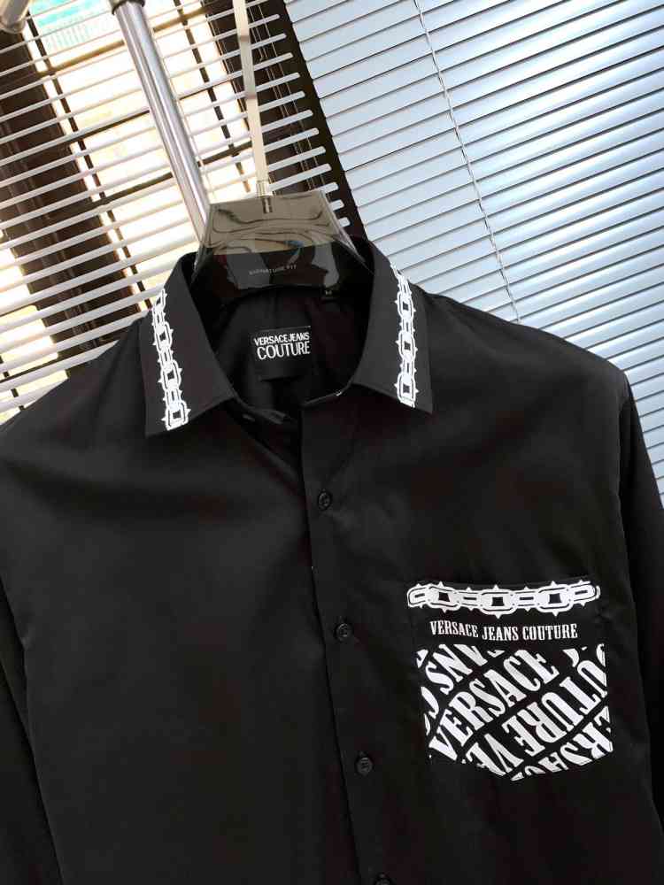 Versace Black Premium Quality Cotton Shirt-2