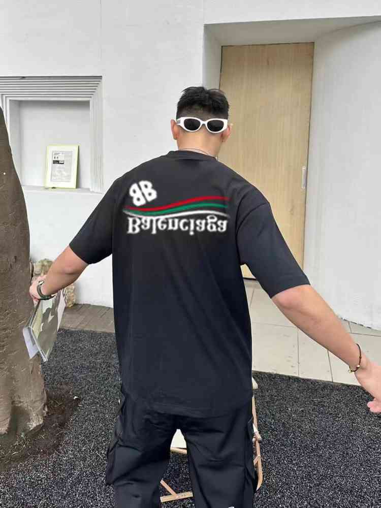 Balenciaga Black Premium Quality Baggy Fit T-shirt-2