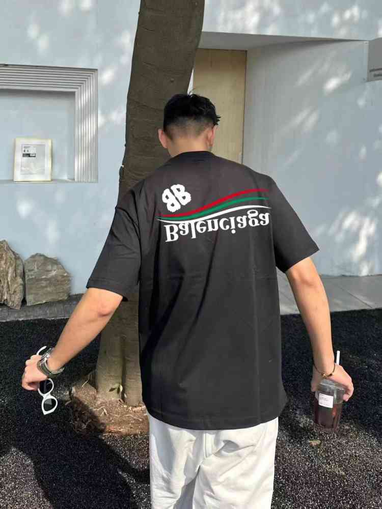 Balenciaga Black Premium Quality Baggy Fit T-shirt-3