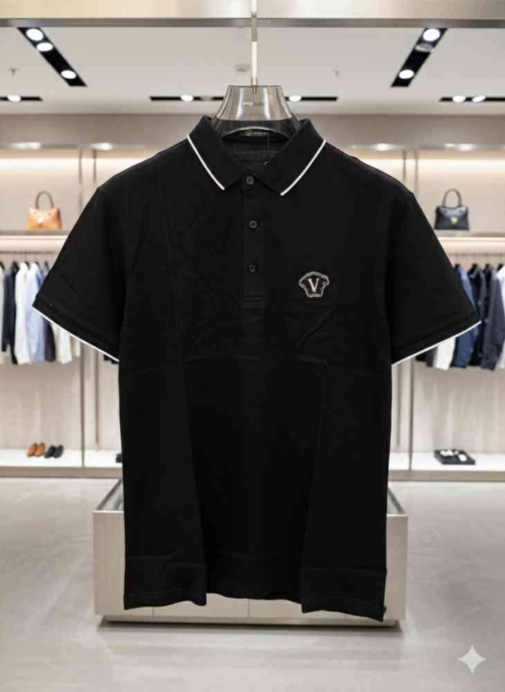 Versace Black Premium Quality Polo T-shirt-thumb-2