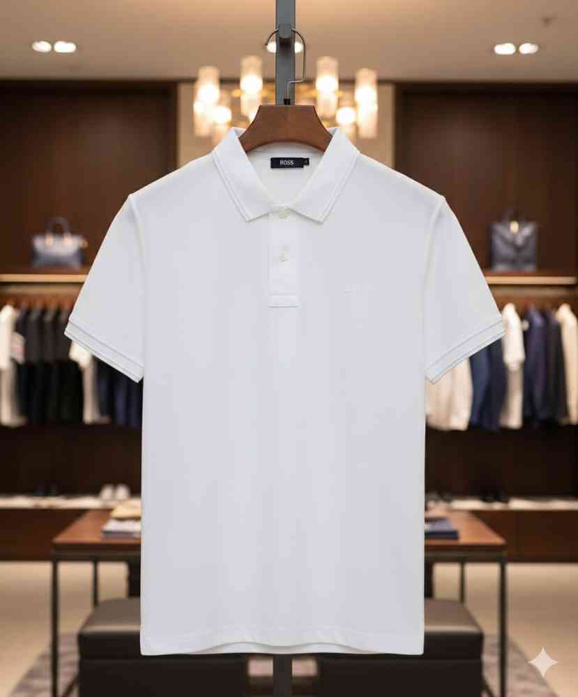 Hugo Boss White Premium Quality Polo Tees-2