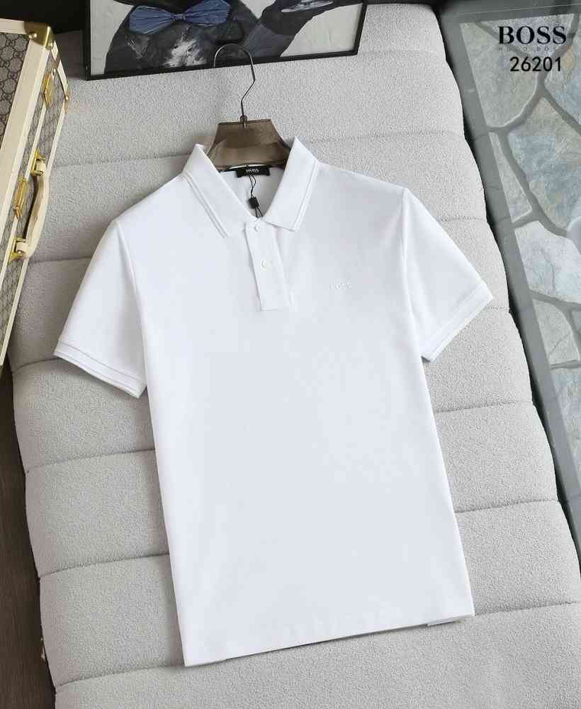 Hugo Boss White Premium Quality Polo Tees-3