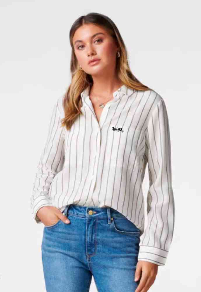 Coach White Premium Quality Women Shirt-1