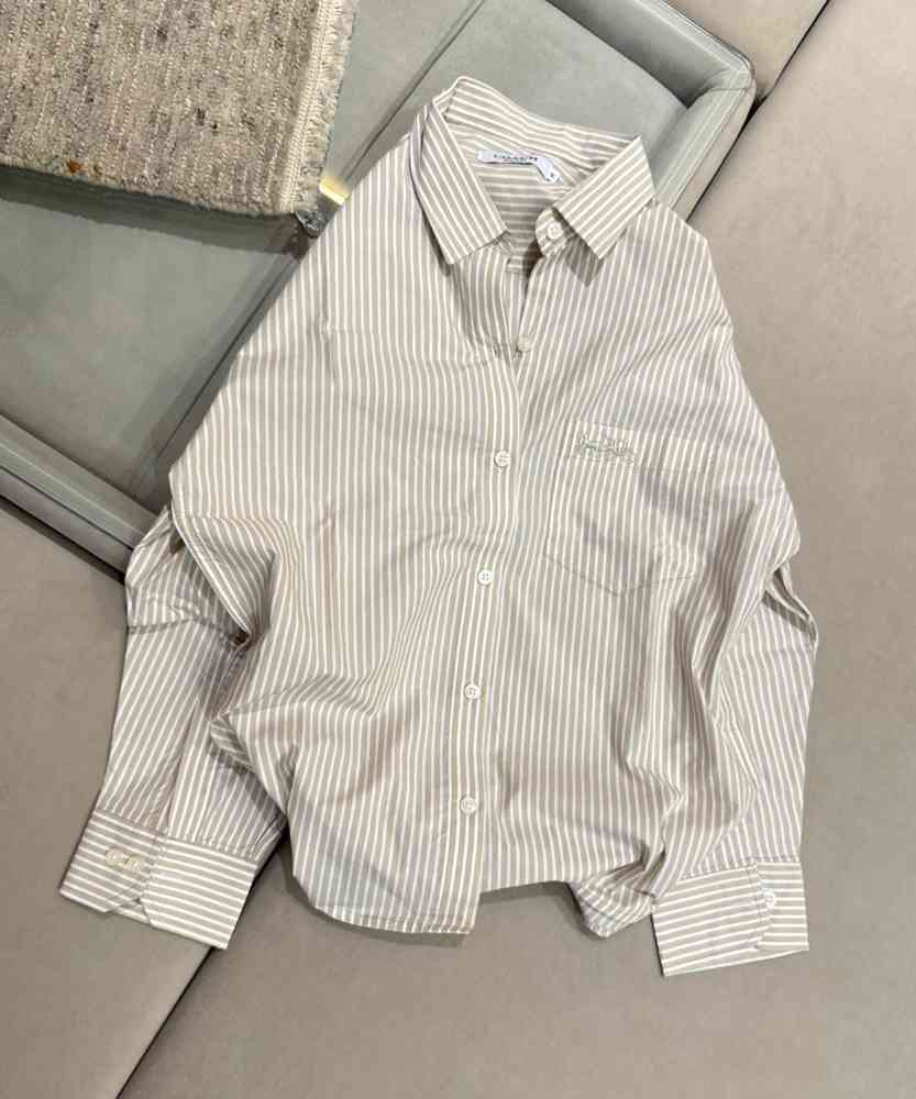 Coach Cream Premium Quality Women Shirt-2