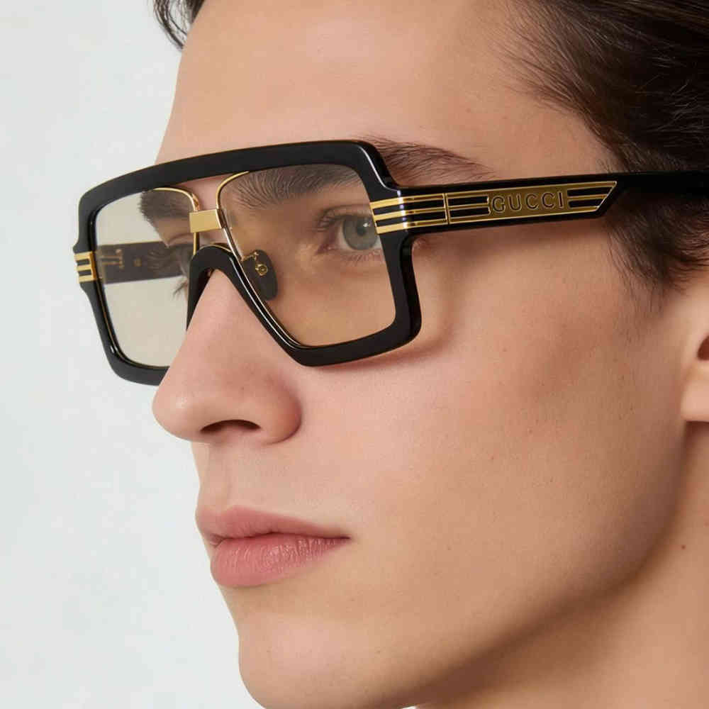 Black Gucci GG0900S Brown Oversize Sunglasses