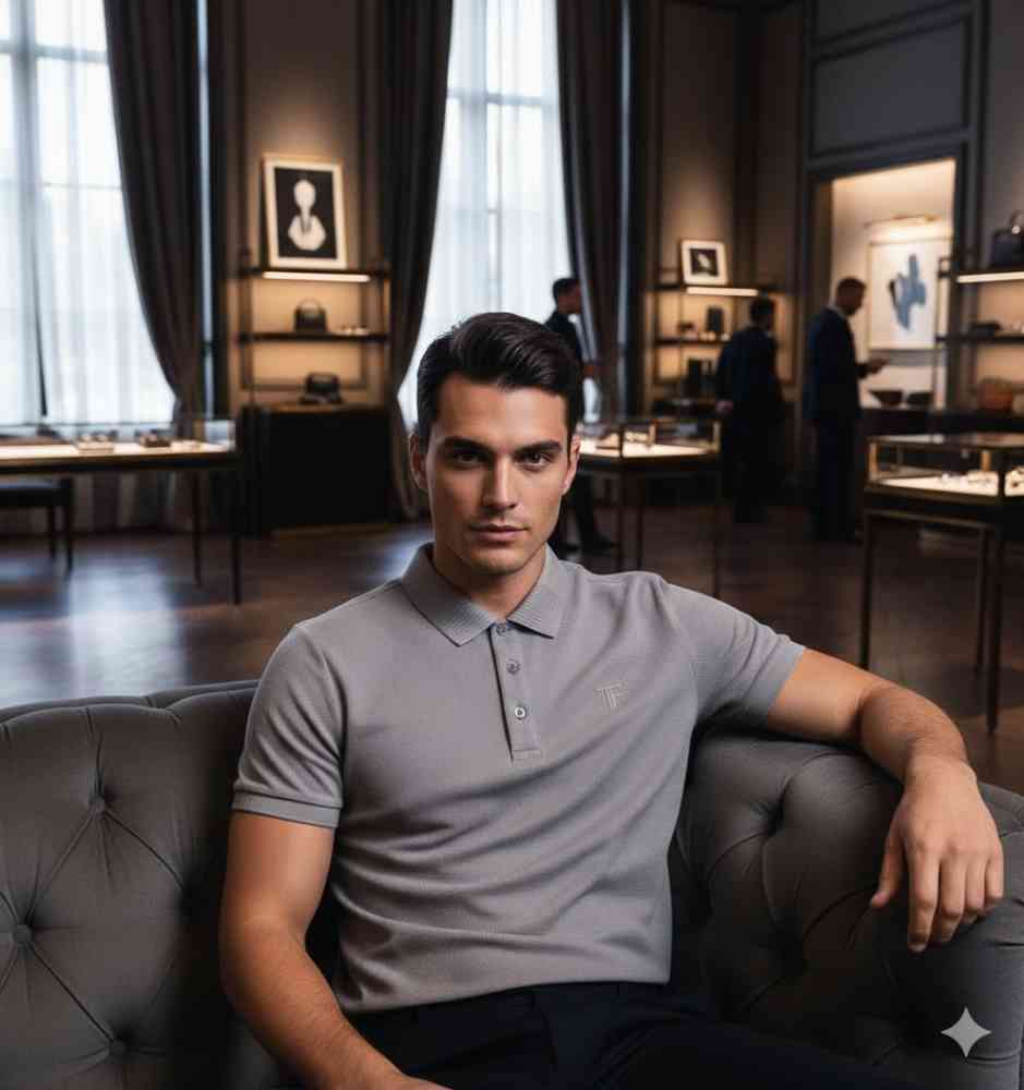 Grey Tom Ford White Premium Cotton T-shirt