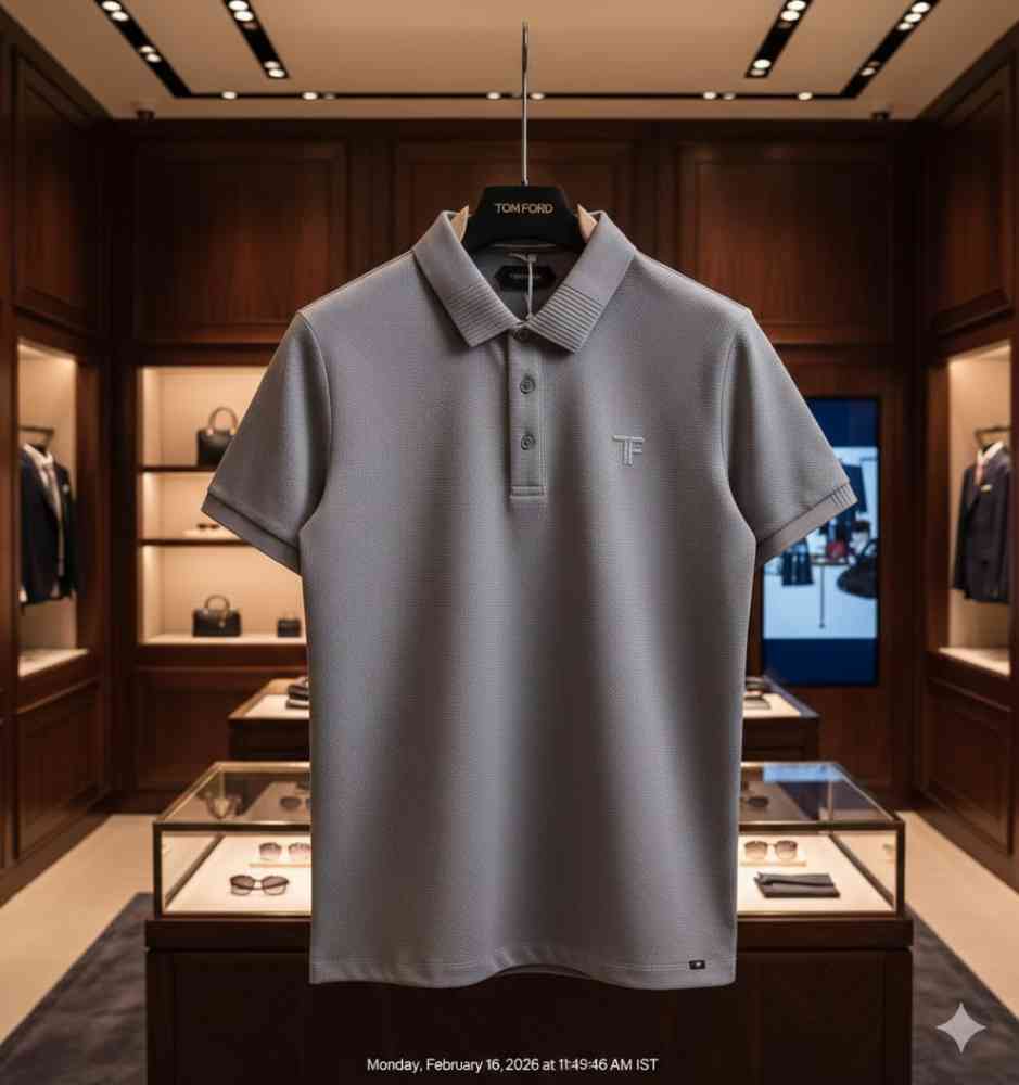 Tom Ford Grey Premium Cotton T-shirt-thumb-2