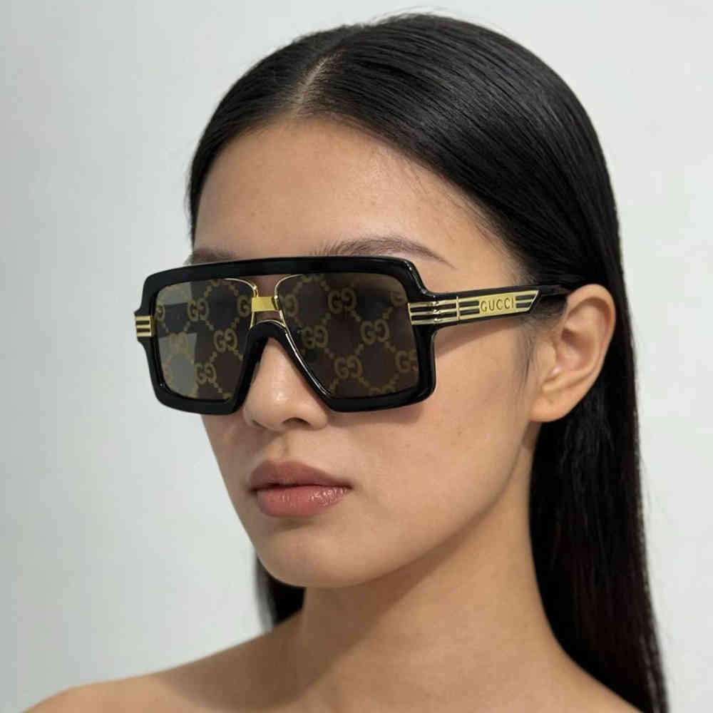 Gucci Black GG Women's Sunglasses-thumb-0