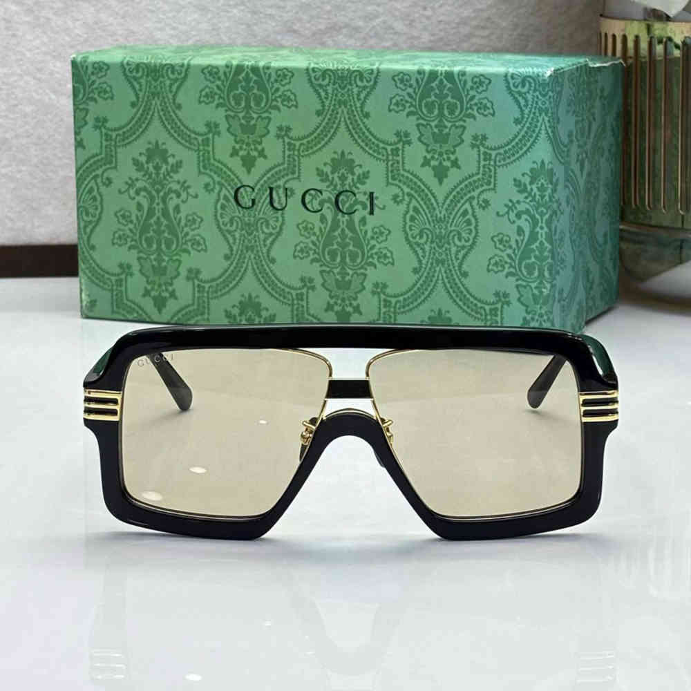 Gucci Black & Brown Women's Sunglasses-thumb-3