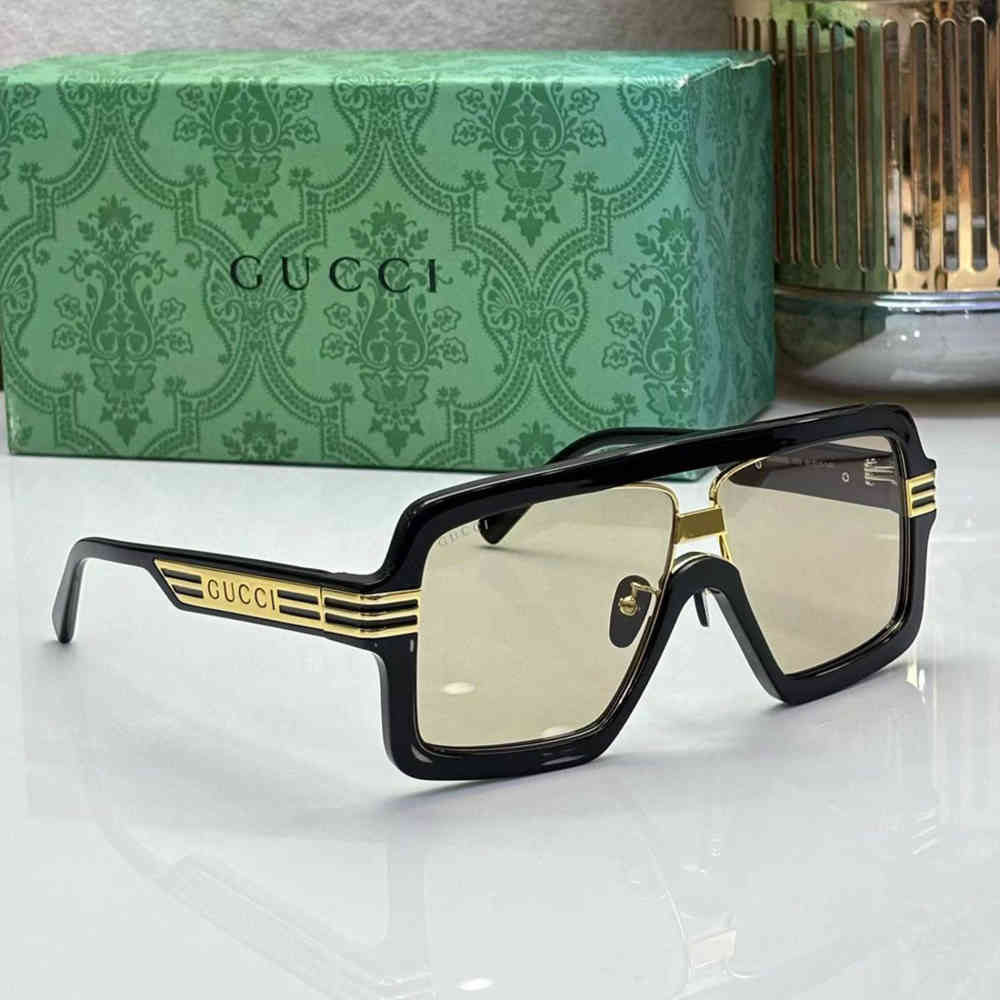 Gucci Black & Brown Women's Sunglasses-thumb-2