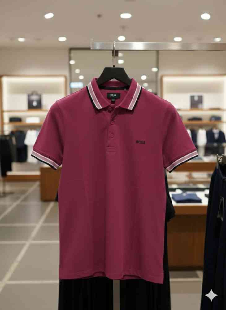 Hugo Boss Dark Pink Premium Quality Tees-1