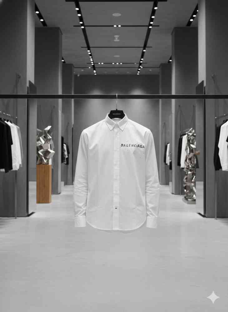 Balenciaga White Premium Quality Shirt-thumb-2