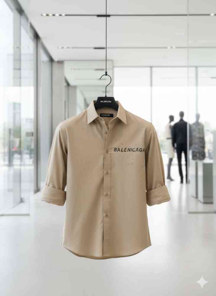 Balenciaga Brown Premium Quality Shirt-3
