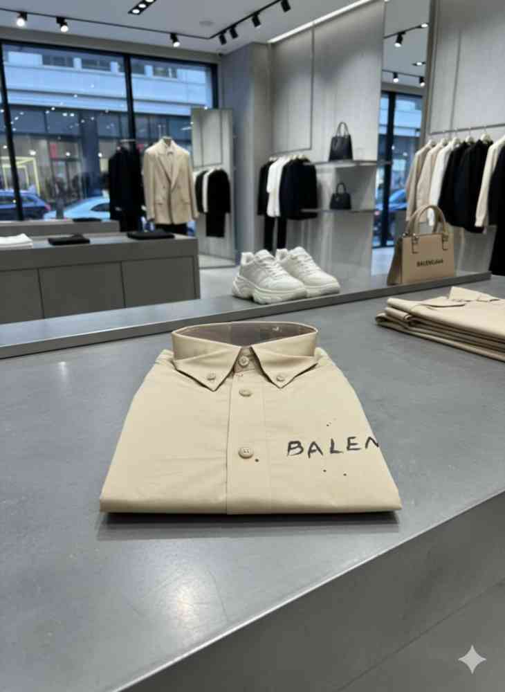 Balenciaga Brown Premium Quality Shirt-4