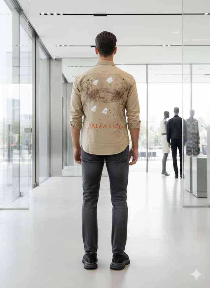 Balenciaga Brown Premium Quality Shirt-2