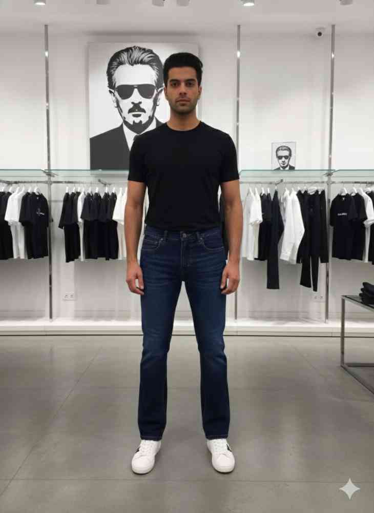 Karl Lagerfeld Dark Blue Premium Quality Jeans-thumb-2