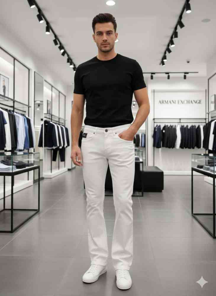 Armani Exchange White Premium Quality Jeans-1