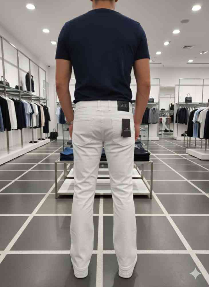 Armani Exchange White Premium Quality Jeans-2