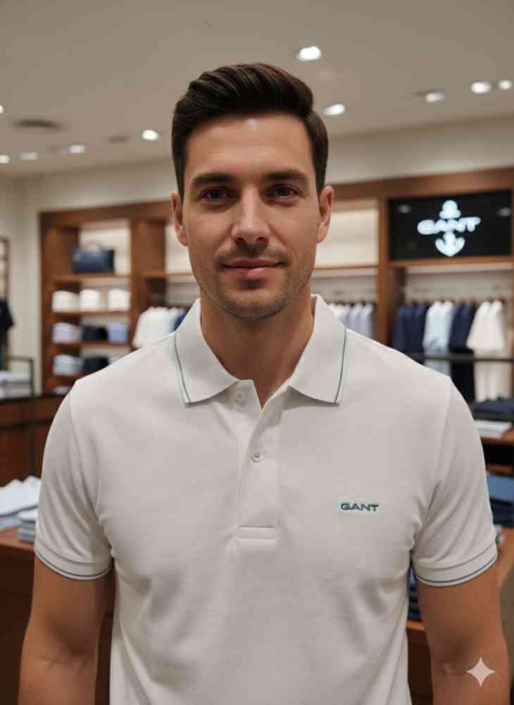 Gant White Premium Quality T-shirt-1