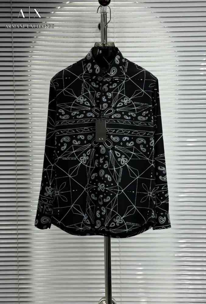 Black Armani Exchange White Premium Quality Cotton Shirt