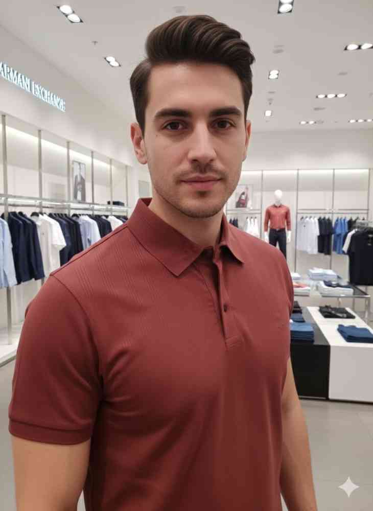 Armani Exchange Brown Premium Quality T-Shirt-thumb-0