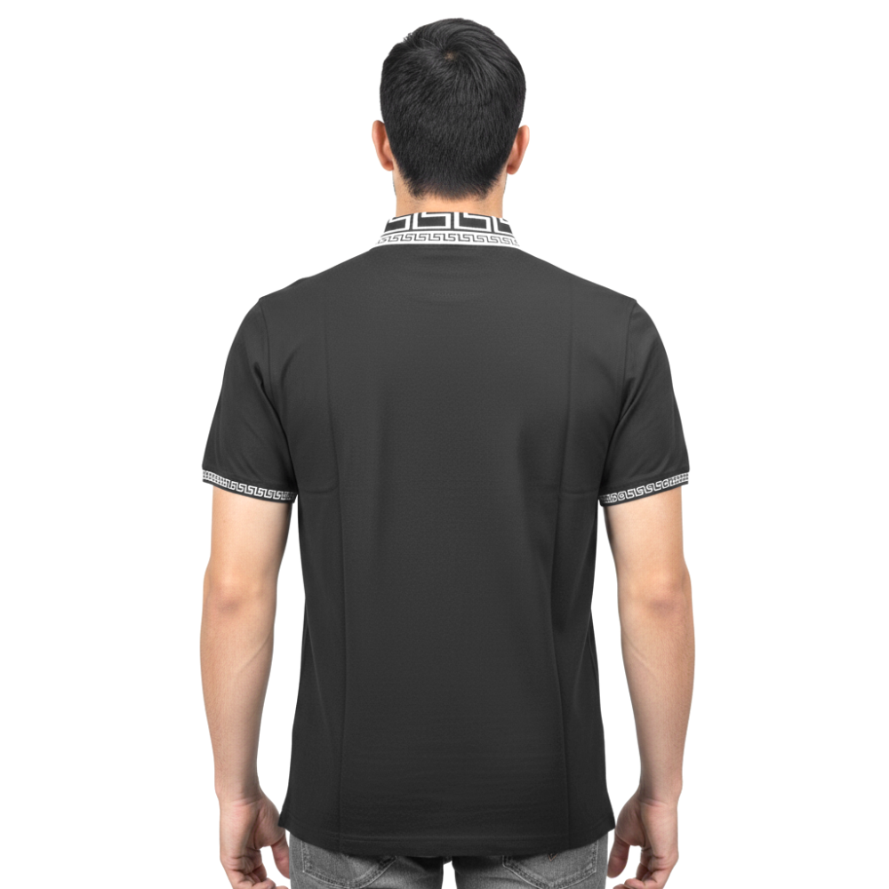 Versace Embroidered logo Black Premium Polo T-shirt-2