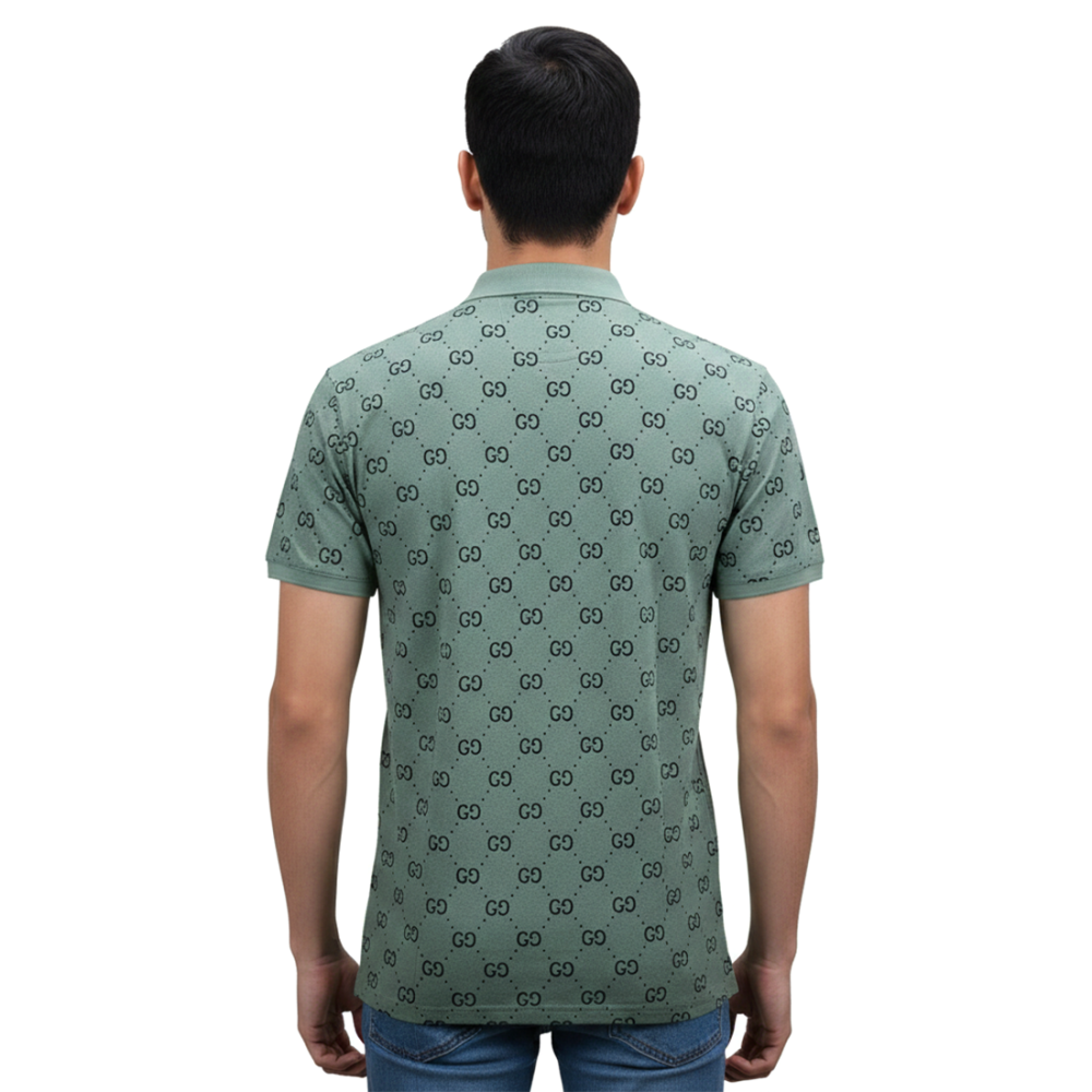 Gucci Green Premium Quality Polo Tees-thumb-2
