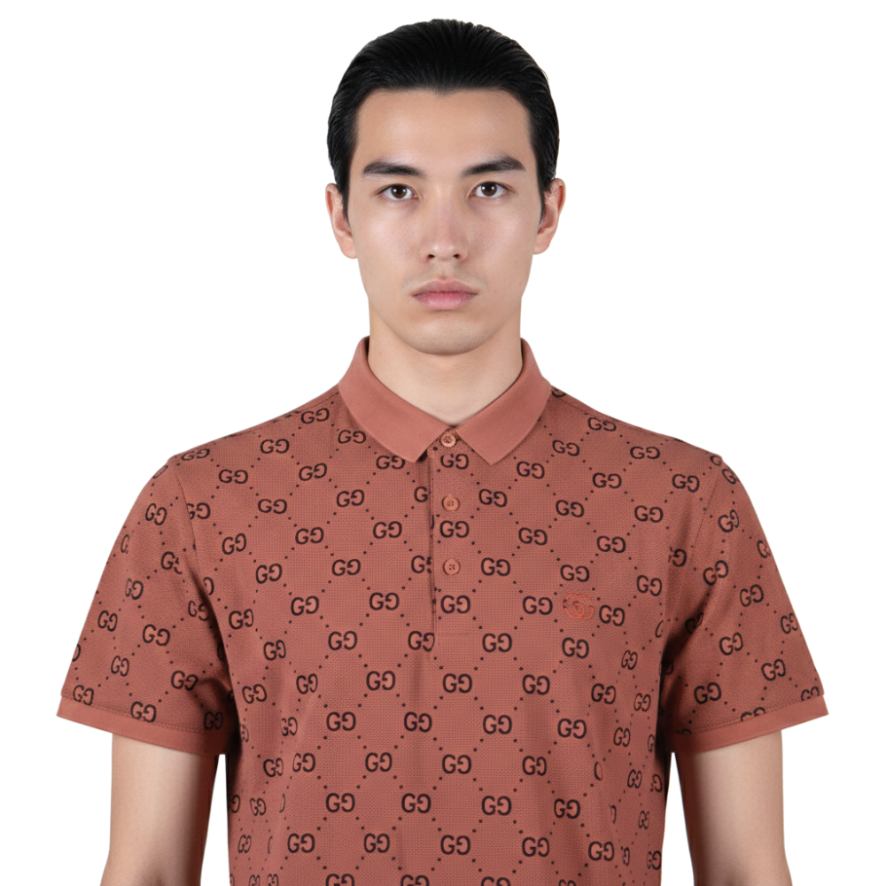 Gucci Brown Premium Quality Polo Tees-5