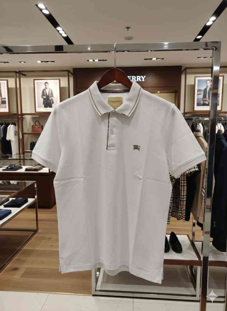 Burberry White Premium Quality T-shirt-2