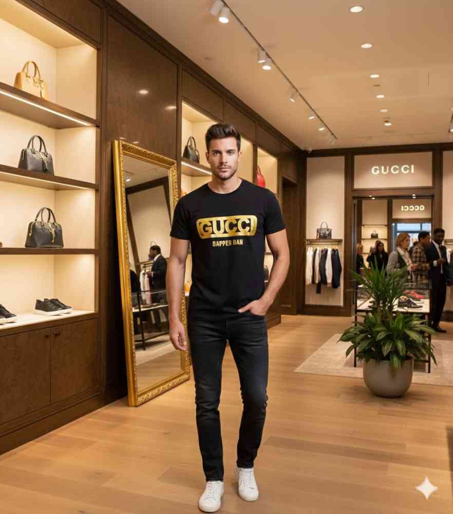 Gucci Black Premium Quality T-shirt-1