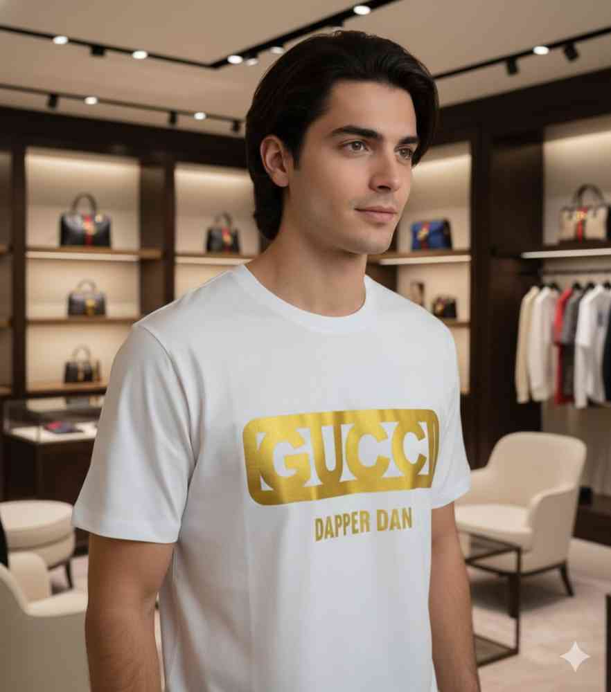 White Gucci Black Premium Quality T-shirt