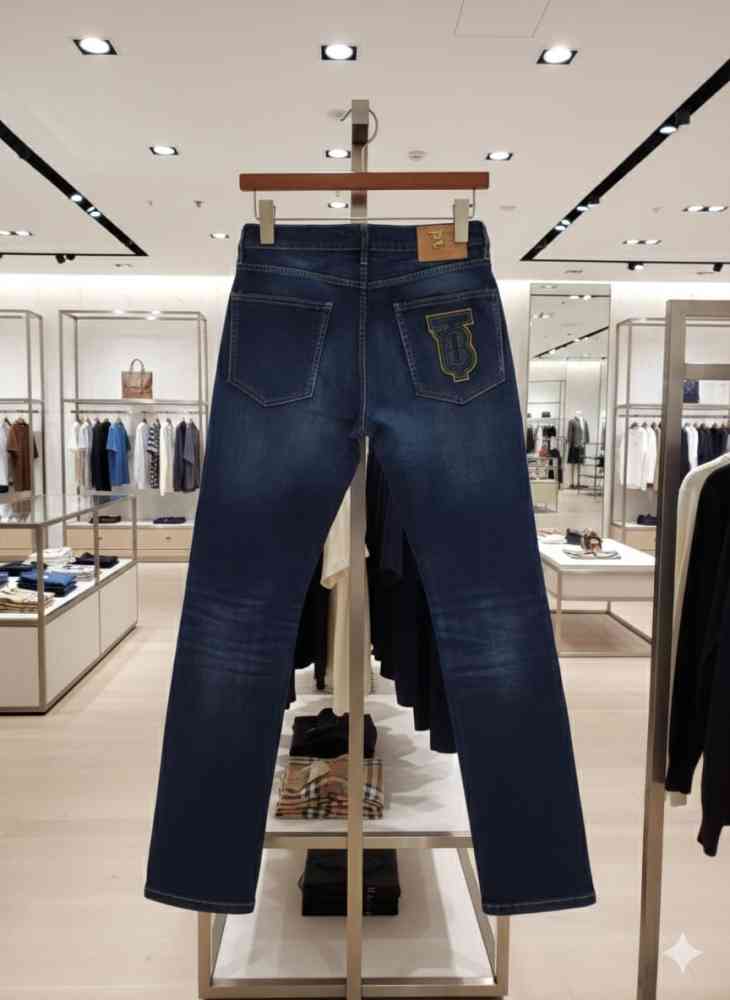 Burberry Dark Blue Premium Denim Jeans-thumb-1