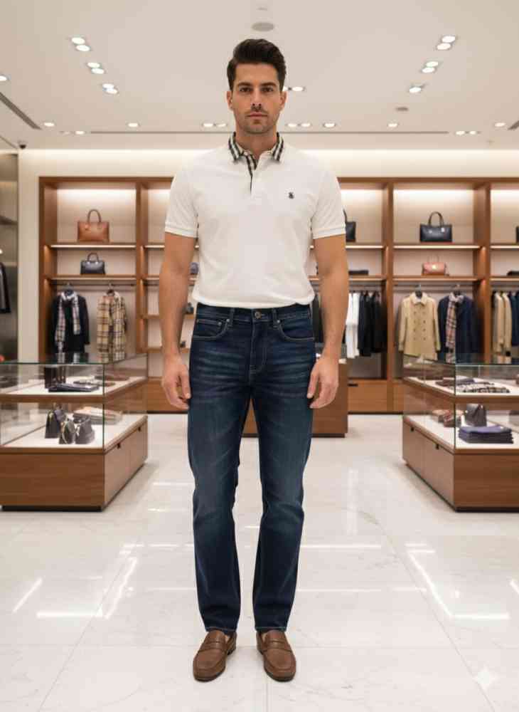 Burberry Dark Blue Premium Denim Jeans-thumb-3