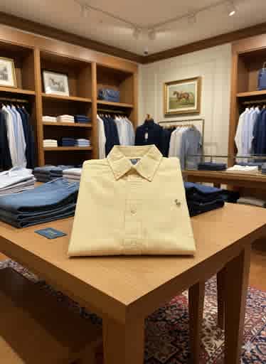 Ralph Lauren Yellow Premium Quality Cotton Shirt-thumb-3